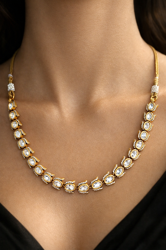 Minimal Bridal Necklace Set