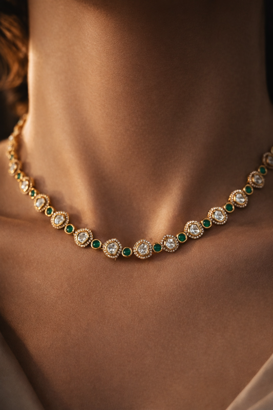 Classic Gold Bead Necklace Set