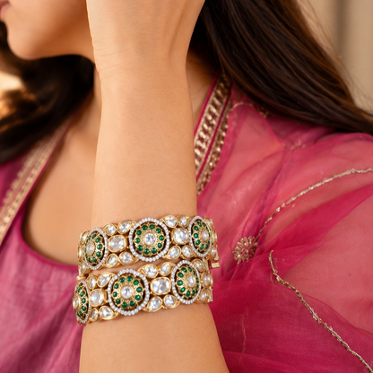 Garnet Bloom Kada(Pair)