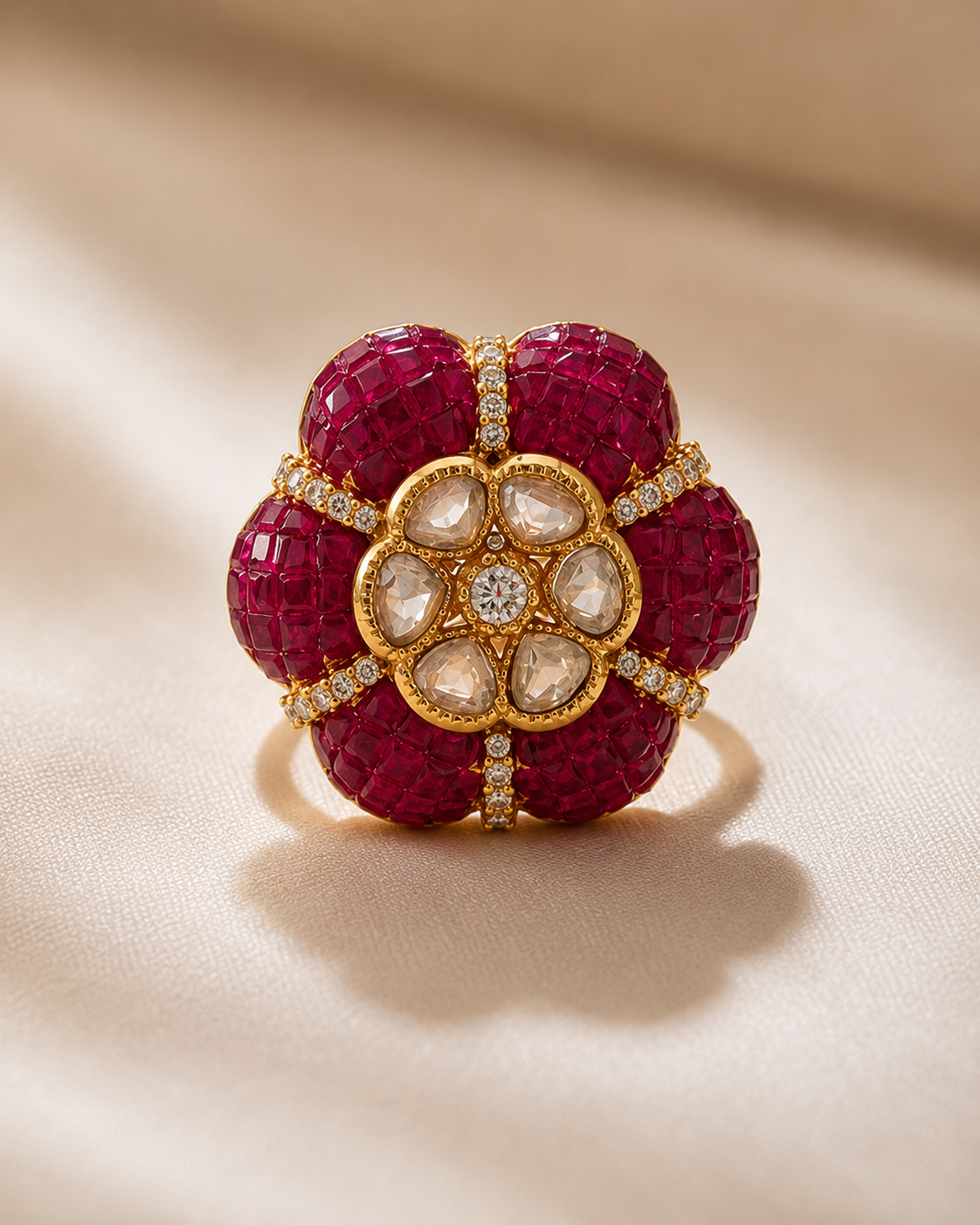 Ruby Bloom Ring