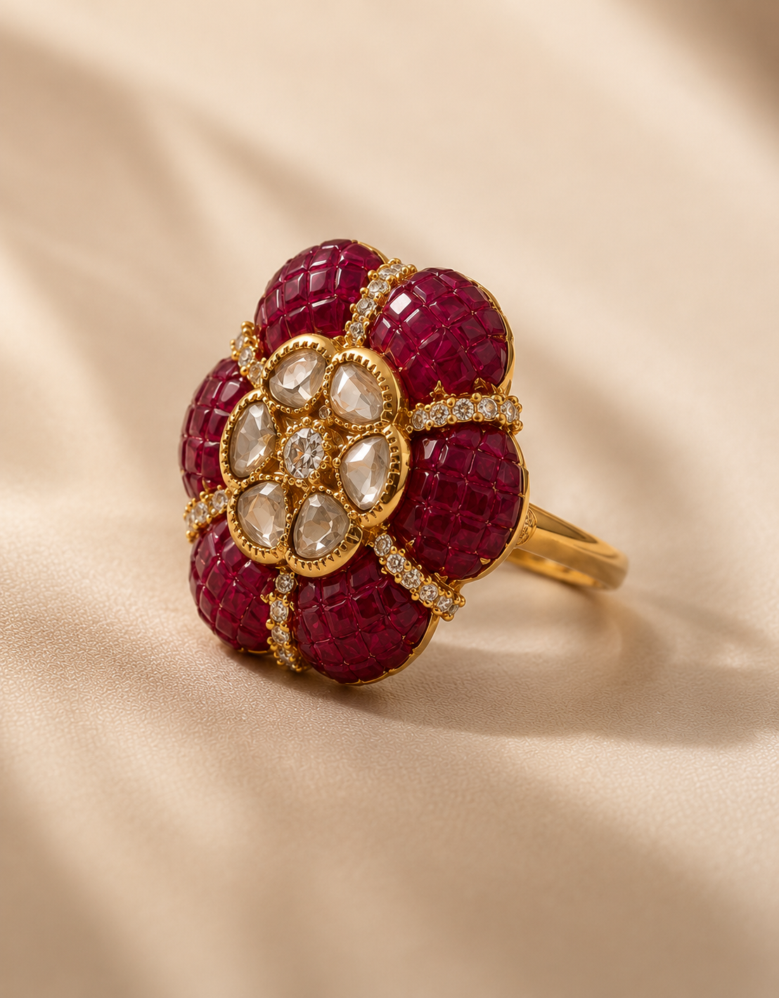 Ruby Bloom Ring