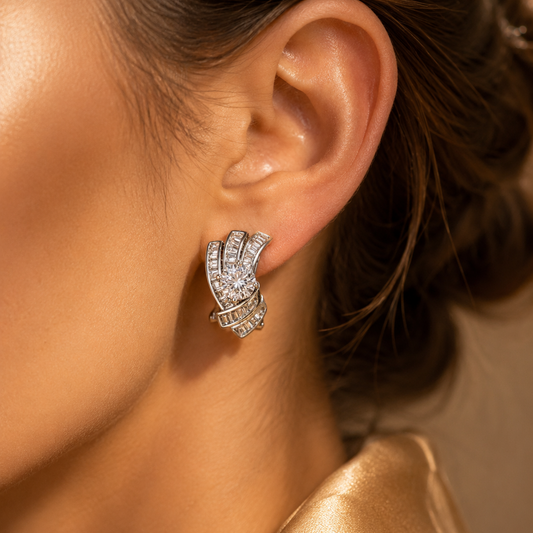 Crystal Wave Studs