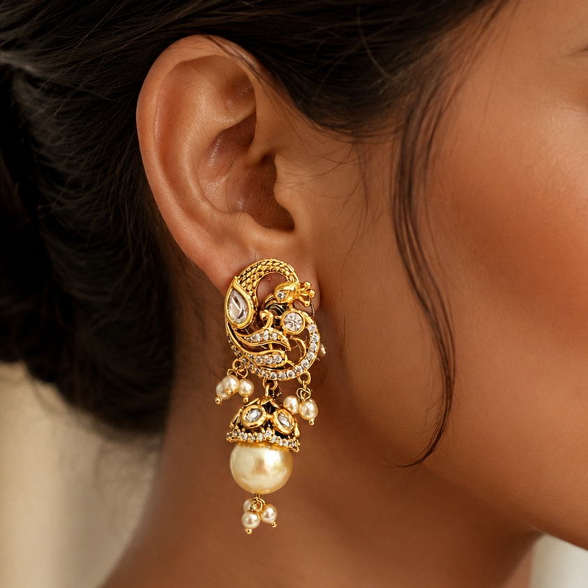 Golden Cluster Jhumka