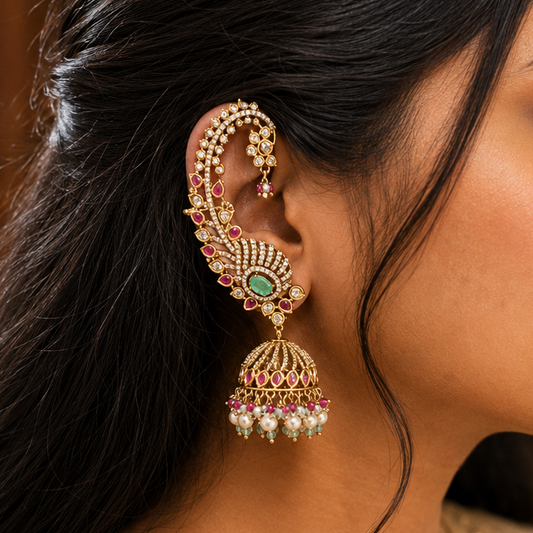 Bloom Arc Ear Cuff Earrings