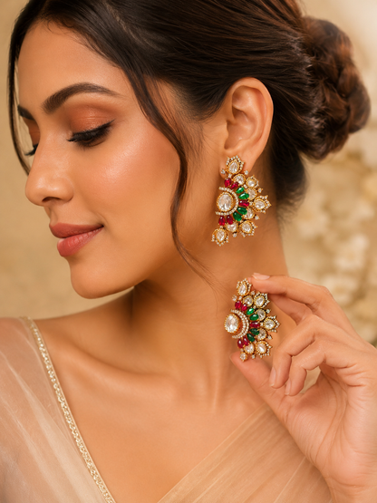 Kundan Bloom Studs