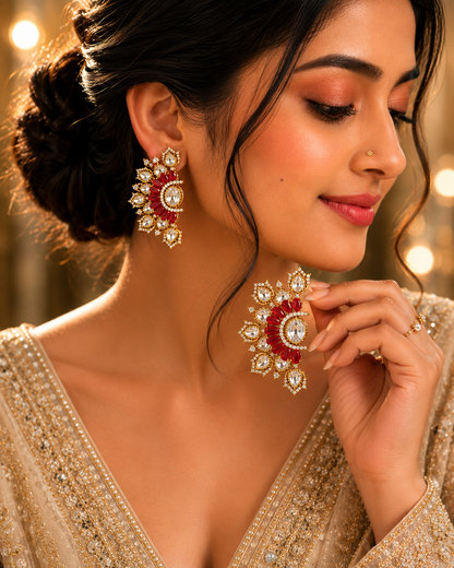 Kundan Bloom Studs