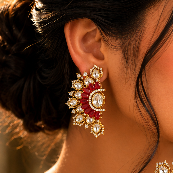 Kundan Bloom Studs