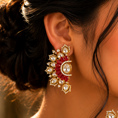 Kundan Bloom Studs
