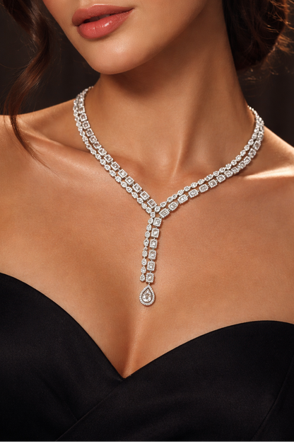 Drop Diamond Statement Set