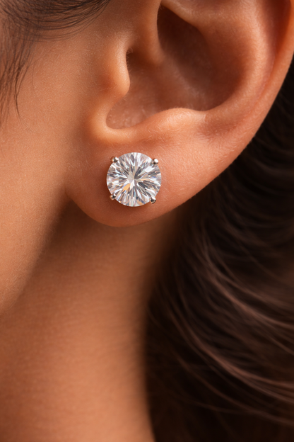 Round Solitaire Studs