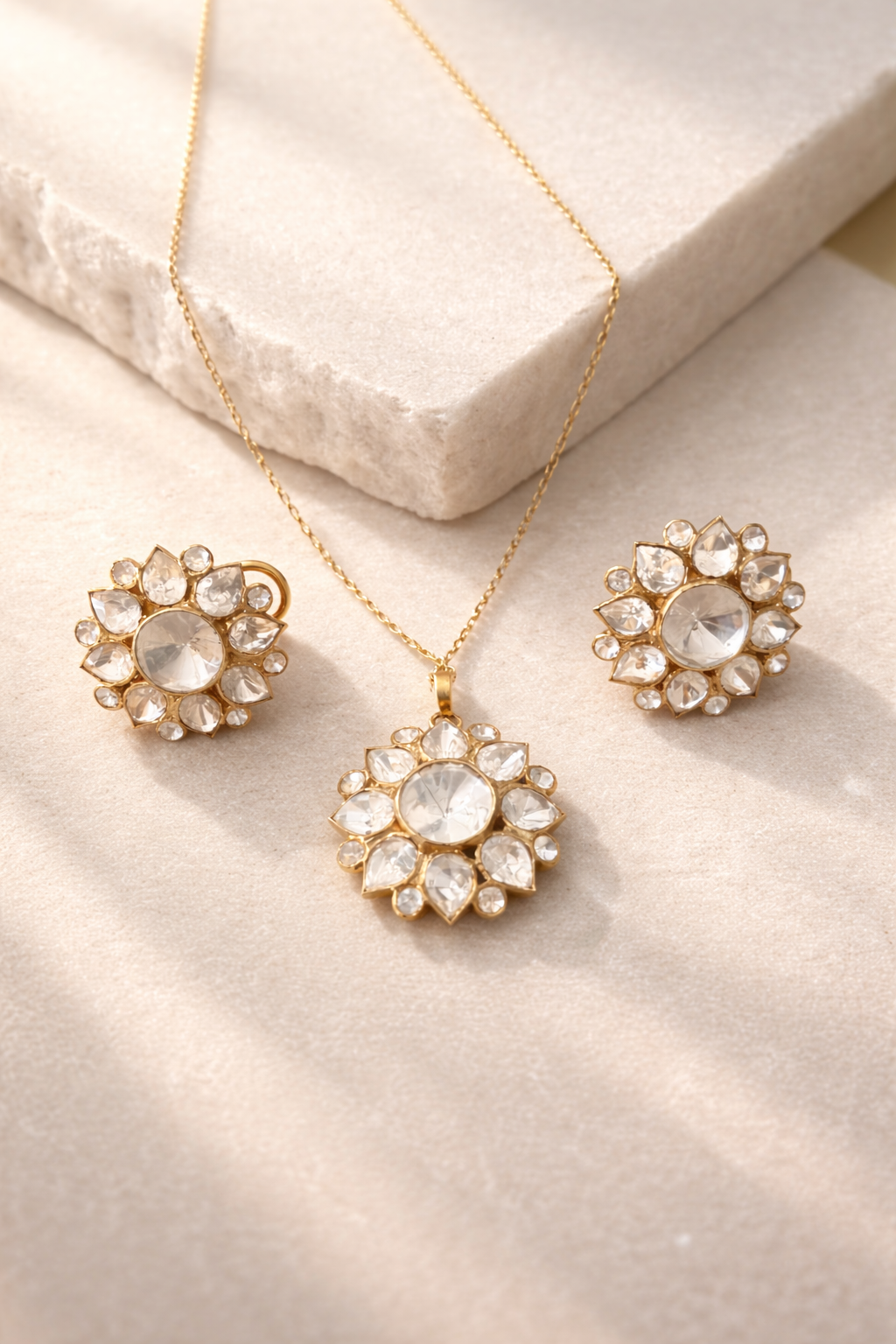 Delightful Polki Pendant Set