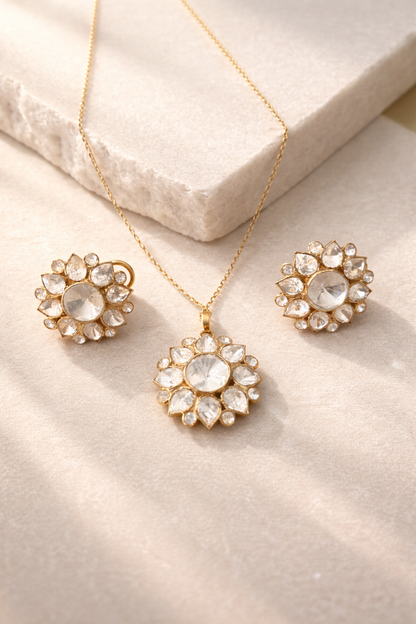 Delightful Polki Pendant Set