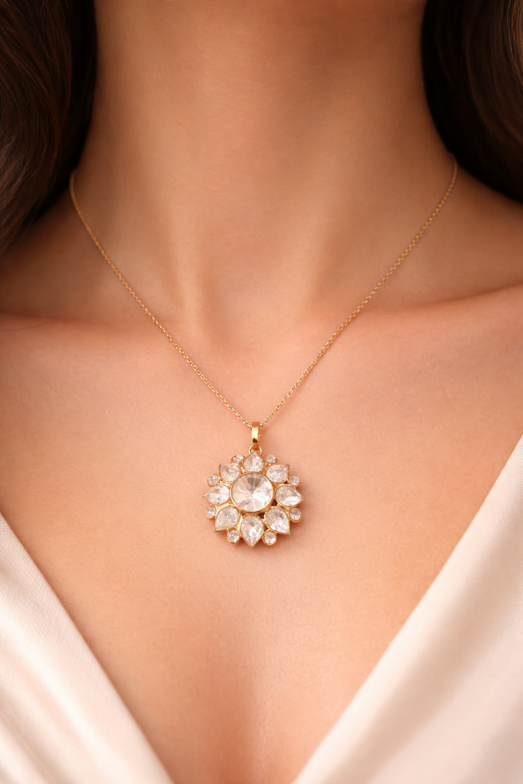 Delightful Polki Pendant Set