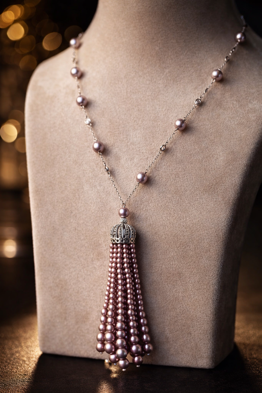 Starlit Fringes Tassel Necklace