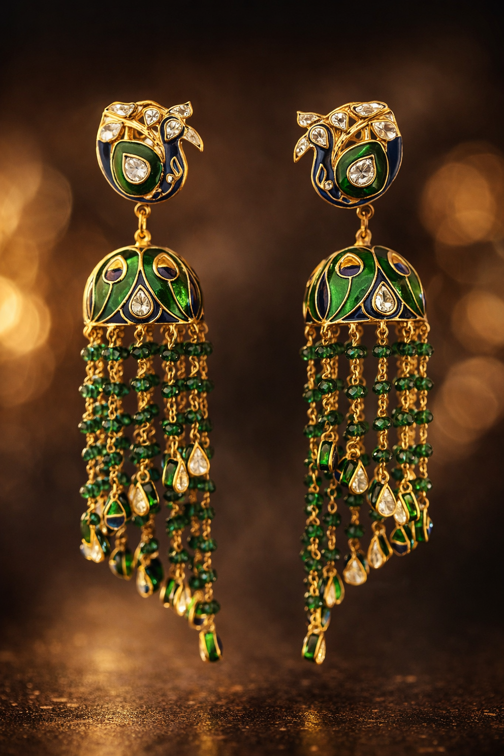 Peacock Plume Earrings