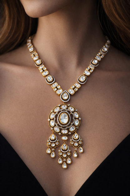 Floral Pattern Necklace Set