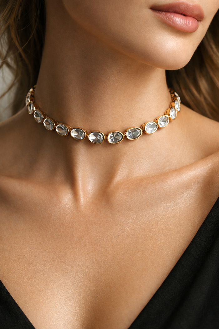 Kundan single line Necklace
