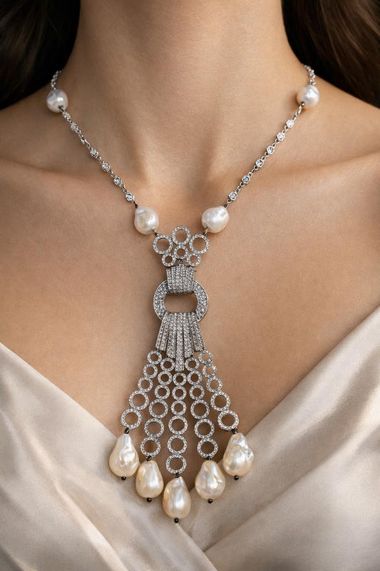 Long Pearl necklace