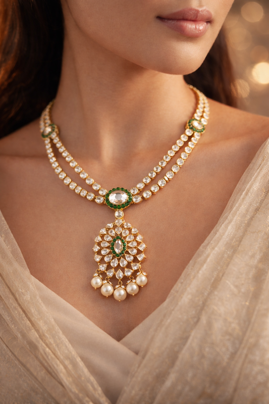 Polki mirage necklace