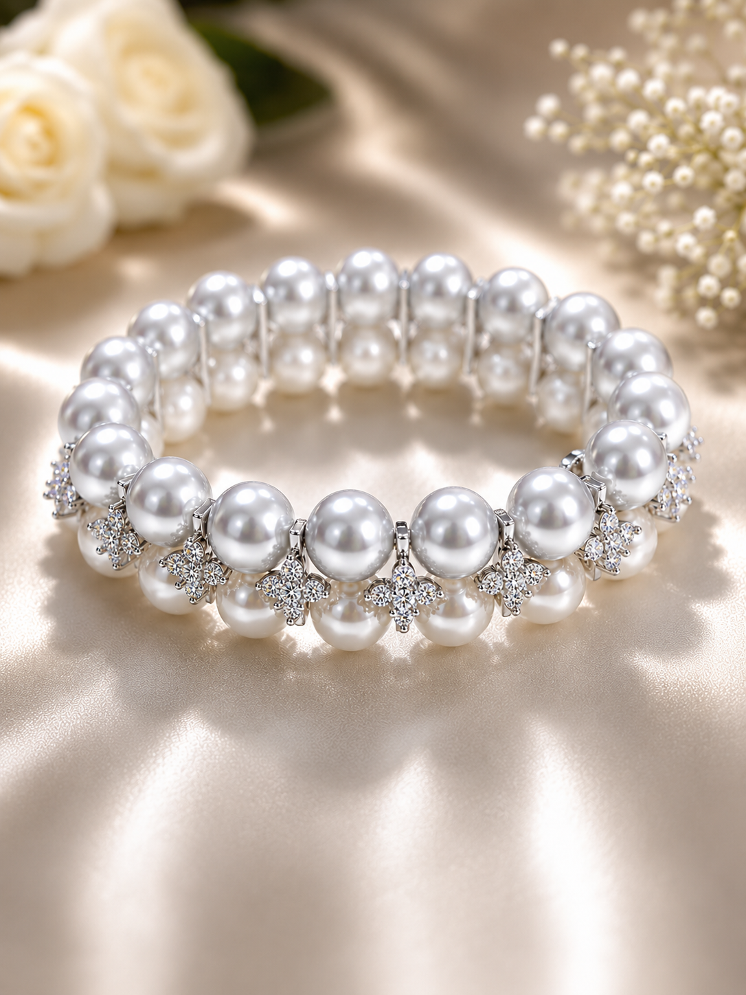 Taapsee Pannu in Dazzle Pearl Flex Bracelet