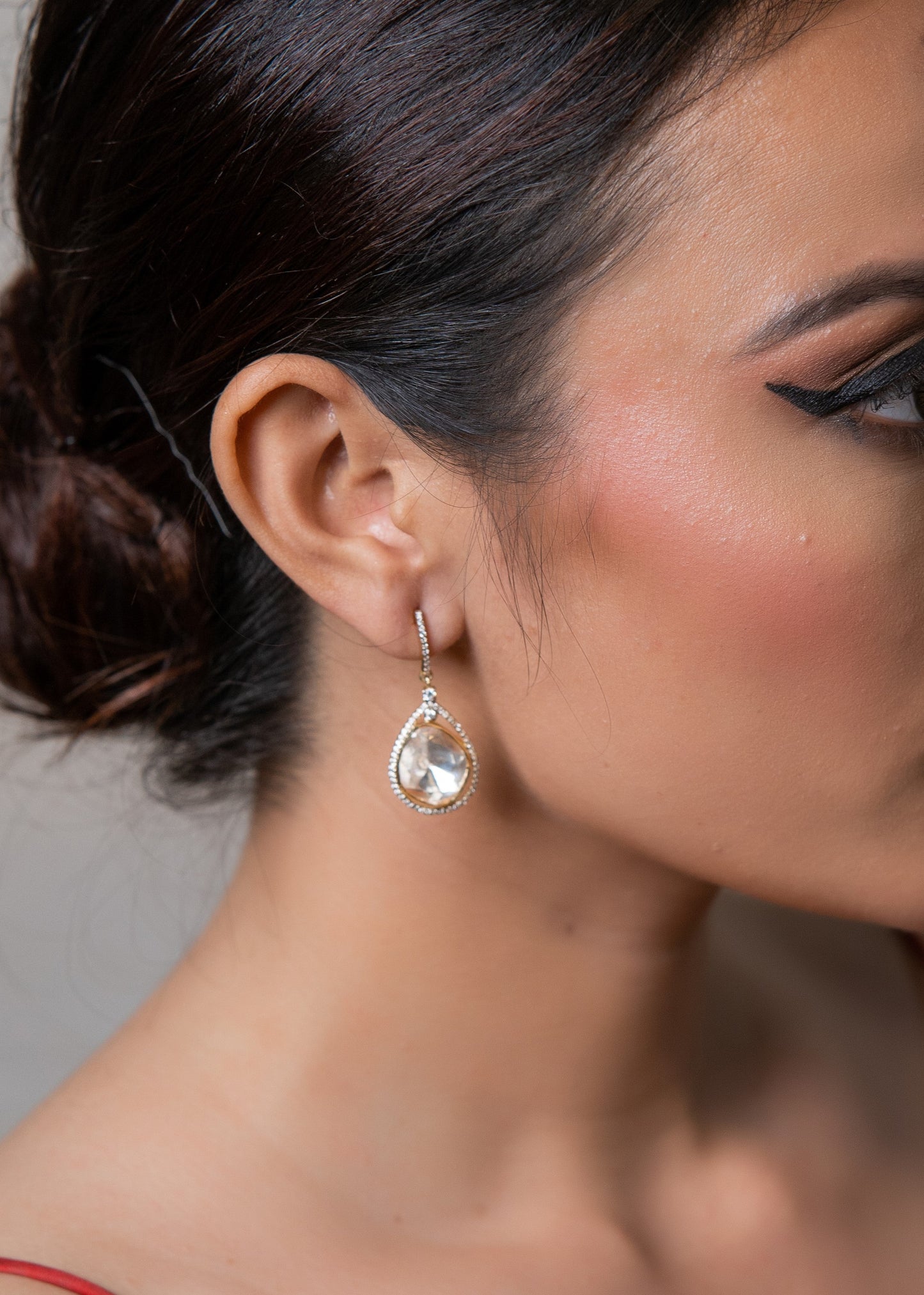 Dainty polki earring