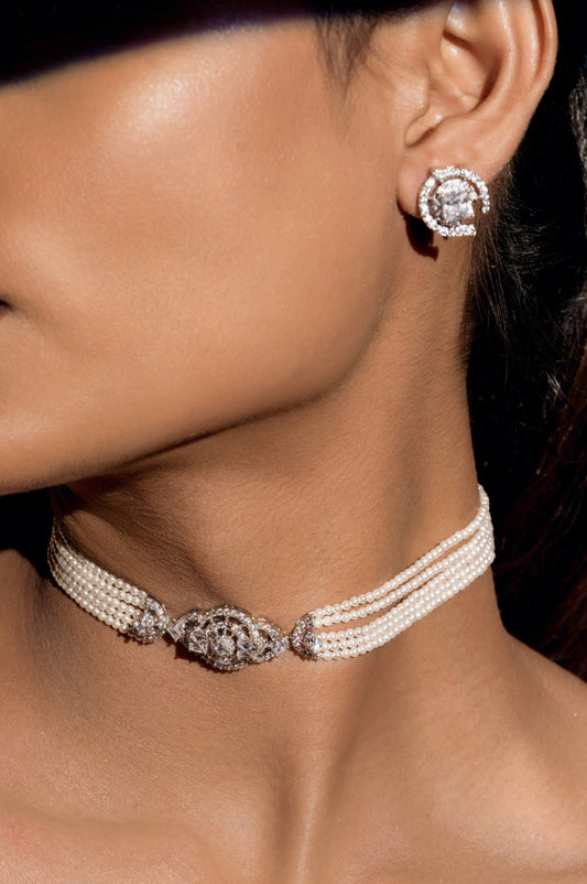 Starlit Pearl Choker Set