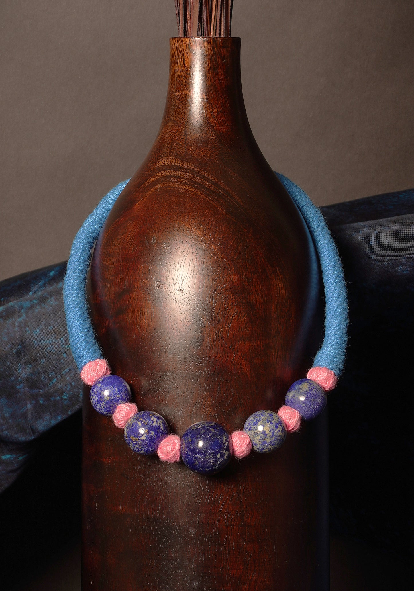 Real Lapis Lazuli Stone(Blue & Pink)