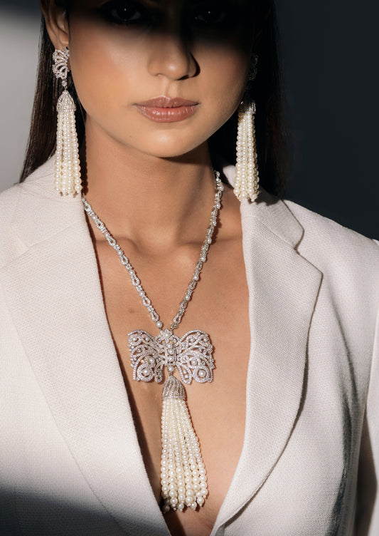 Pearl Wings Necklace Set