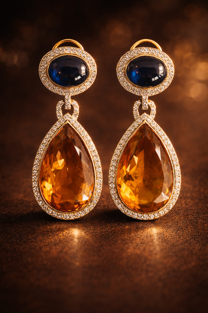 Statement Pear Drop Earrings