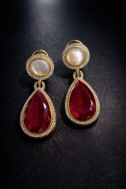 Statement Pear Drop Earrings