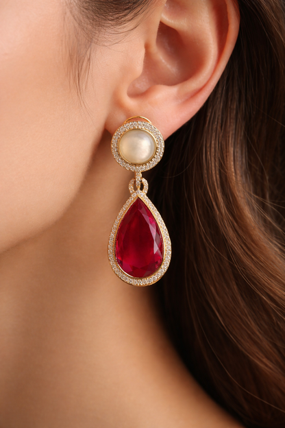 Statement Pear Drop Earrings