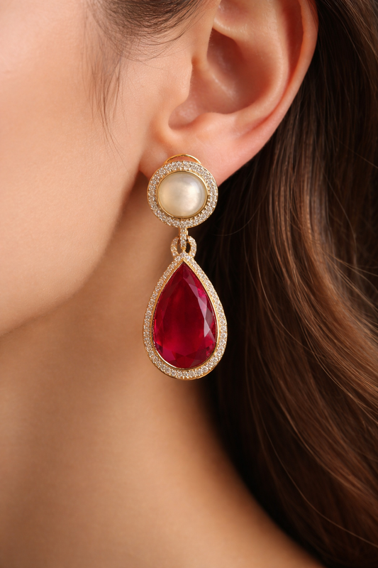 Statement Pear Drop Earrings