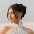 Janki Bodiwala in Pearl Wings Earrings