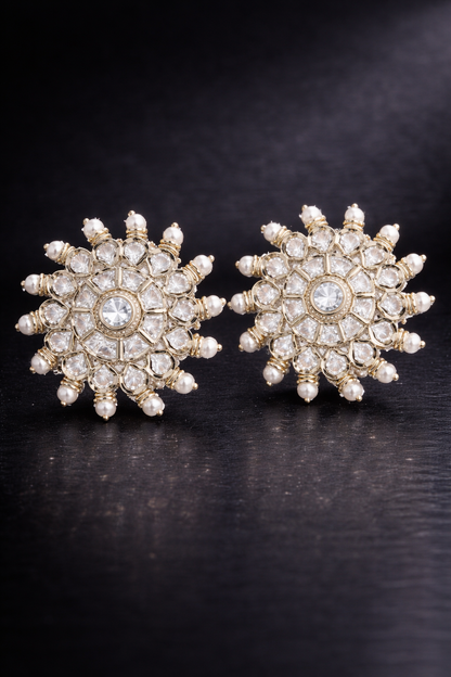 Halo Pearl Studs