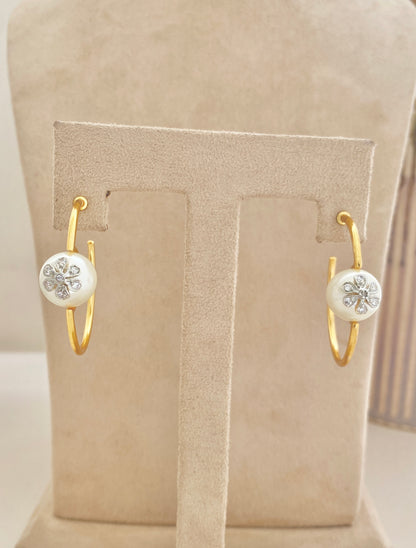 Auric Pearl Hoops