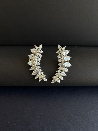 Anjini Dhawan in Crystal Muse Earcuffs