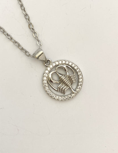 Zodiac pendant silver