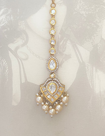 Long Chain Bridal Maang Tikka