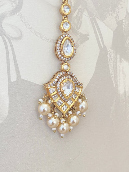 Long Chain Bridal Maang Tikka