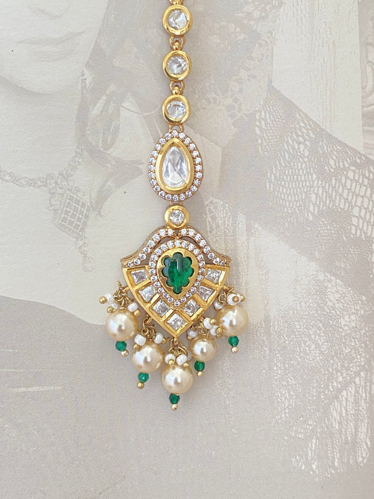 Long Chain Bridal Maang Tikka