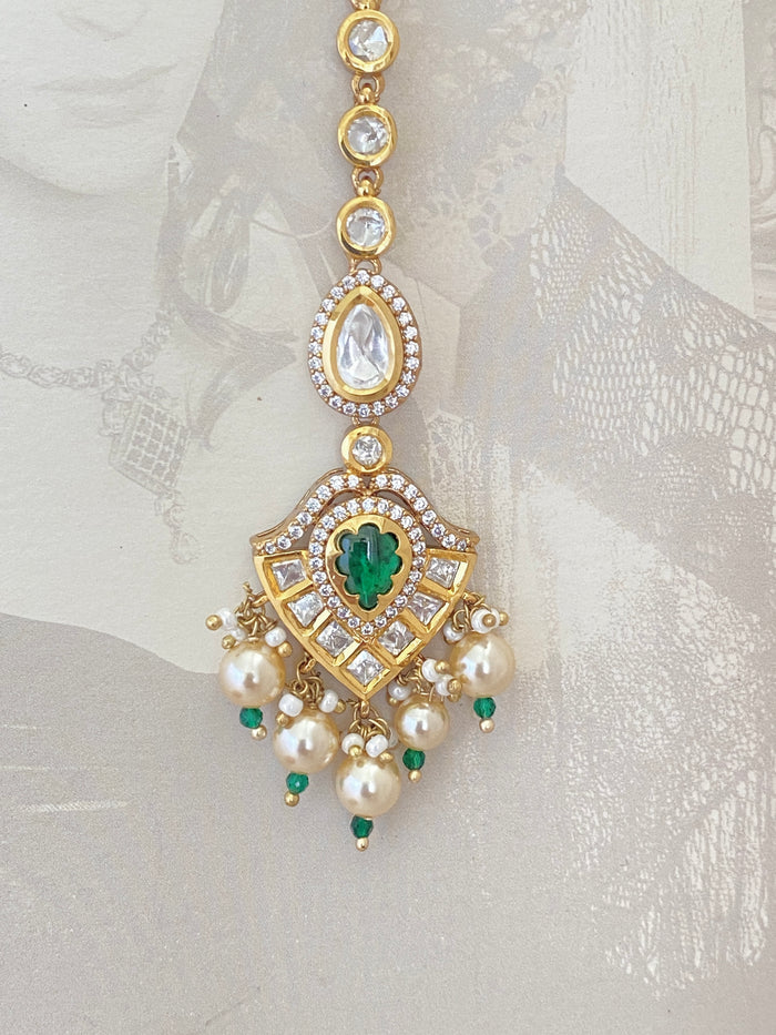 Long Chain Bridal Maang Tikka