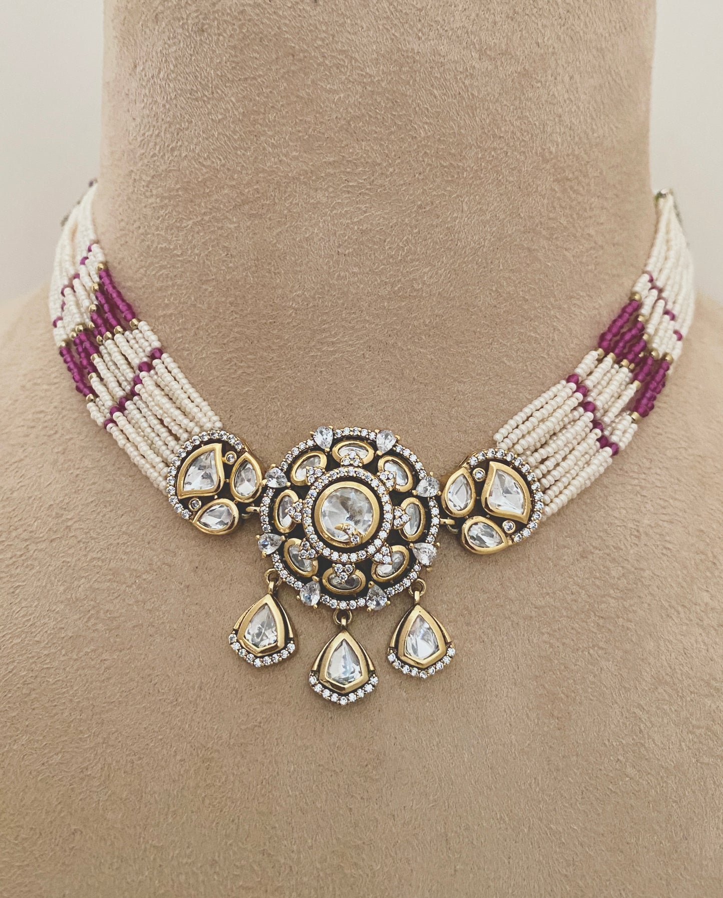 Peacock Motif Necklace Set