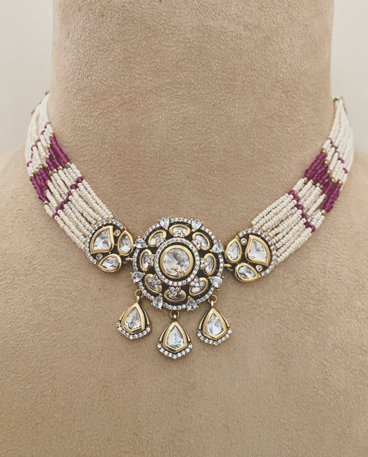 Peacock Motif Necklace Set