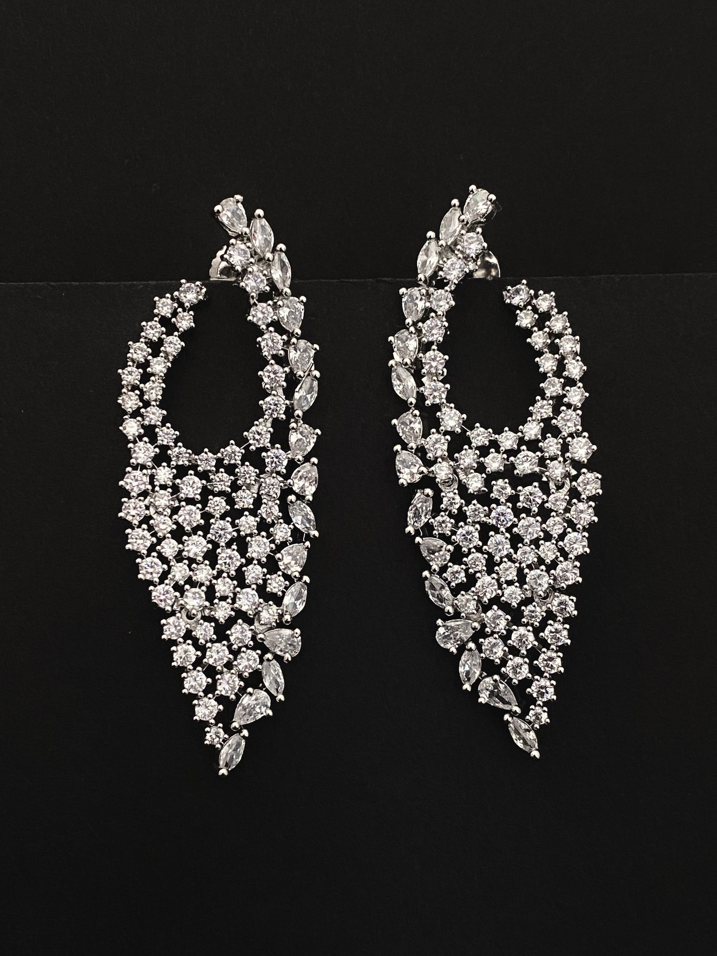 Silver Flame Earrings