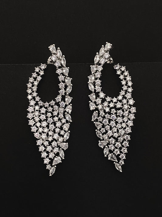 Silver Flame Earrings