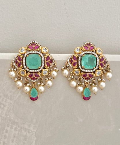 Emerald Frame Studs