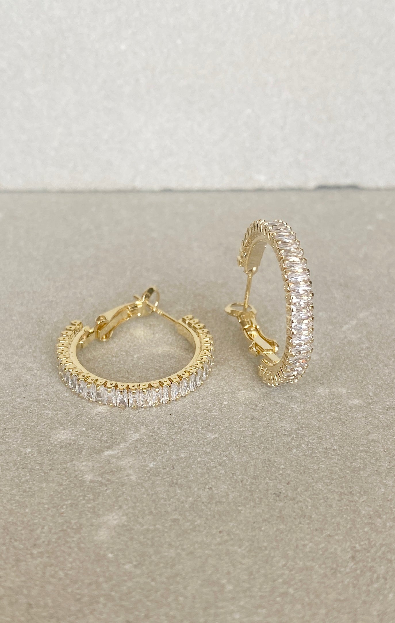 Starlit Diamond Hoops