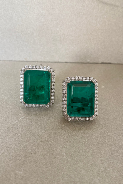 Emerald Green Semi-precious Studs