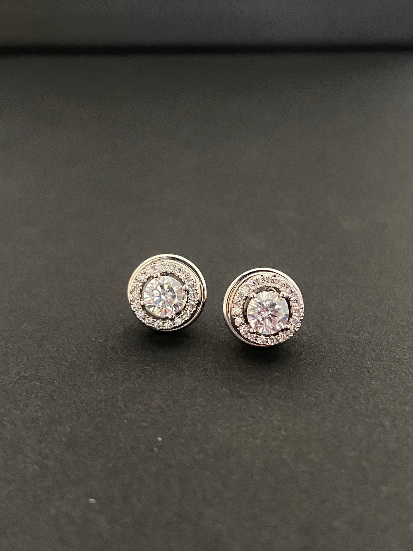 Round Halo Studs