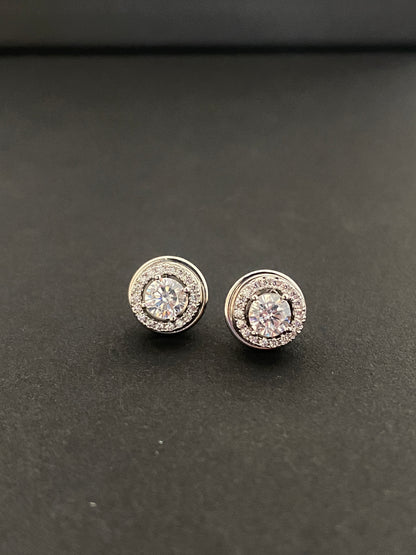Round Halo Studs